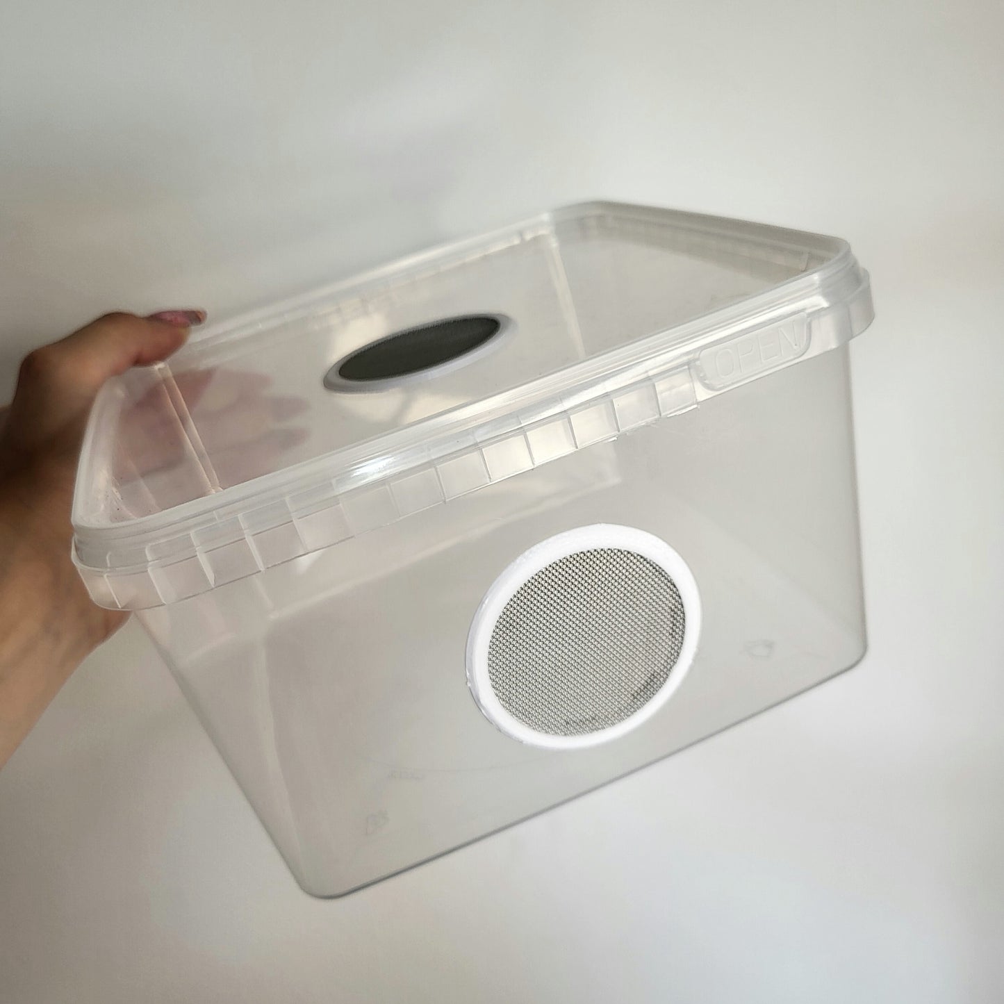 Aufzuchtbox Flach mit Doppelgaze (Deckel + Seite)